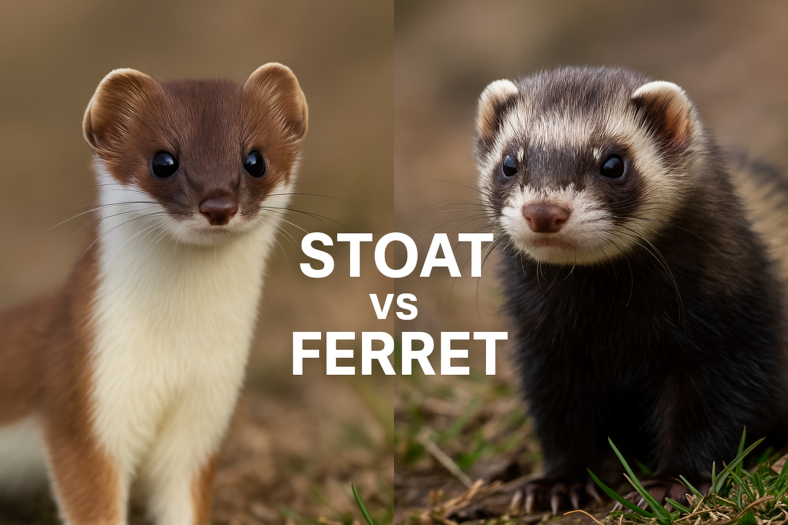 Stoat vs Ferret – key differences highlighted.